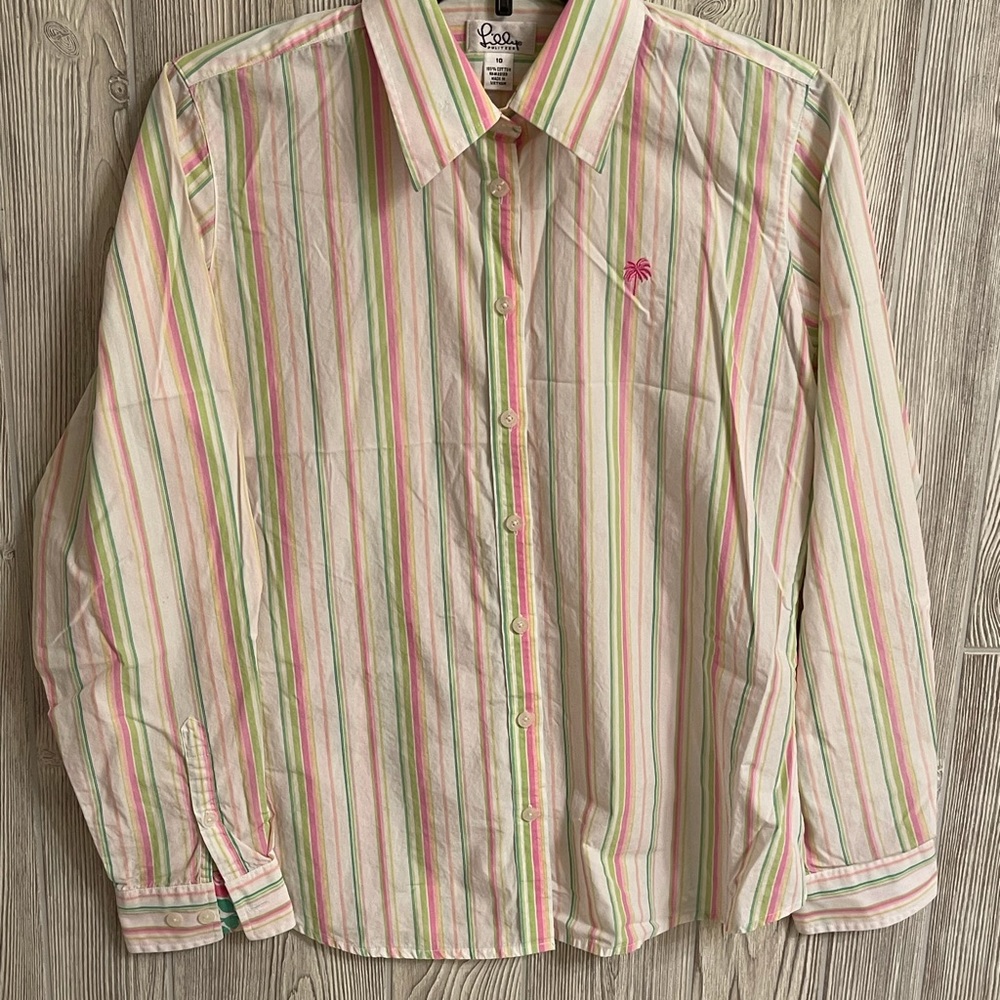 Lilly Pulitzer Button Down Top SZ 10 🌸🌸